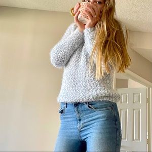 Buffalo Sky Blue & White Chunky Super-soft Sweater